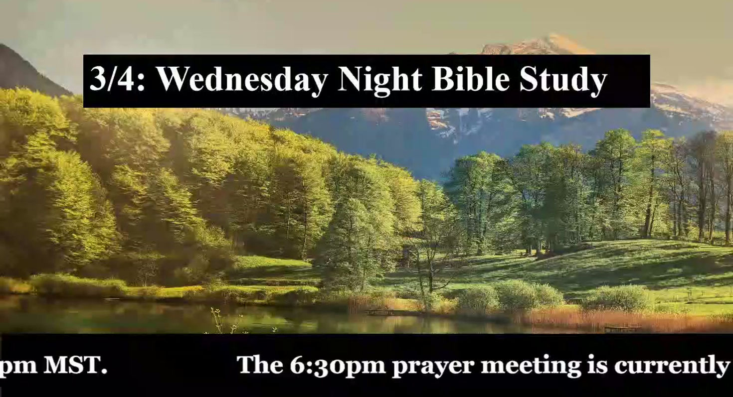 3/4: Galatians part 27 (6:7-10) - 7pmWed